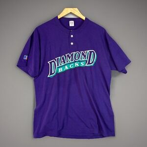 Vintage Purple Diamond Backs Arizona Baseball Shirt Large MLB Size L